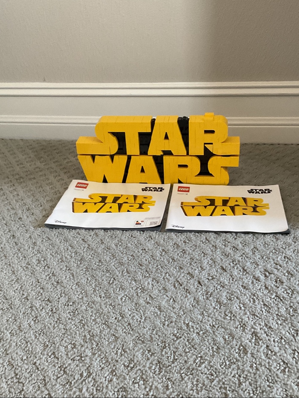Lego Star Wars Yellow Logo Display
